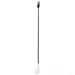 Барна ложка чорна матова 45 см з вилкою, сталь 18/10 The Bars