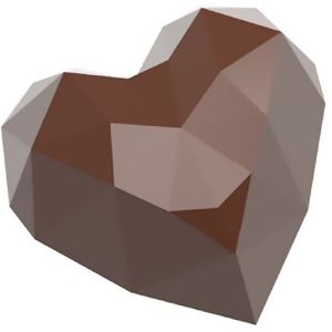 Форма для шоколаду полікарбонатна "діамантове серце" 34х33х20 мм 21 шт./13 г Chocolate World