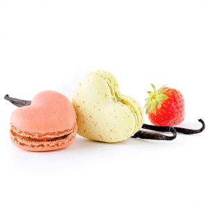 Силіконовий килимок для макаронс "Серце" 30х40 см Silikomart